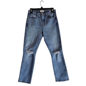 FRAME Le High‎ Straight Distressed Blue Jeans 25 Preowned